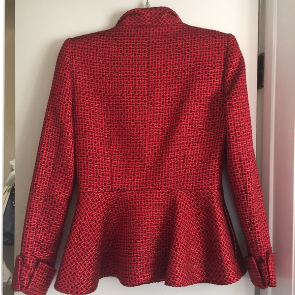 Alice+Olivia Red Metallic Blazer - Picture 3 of 6